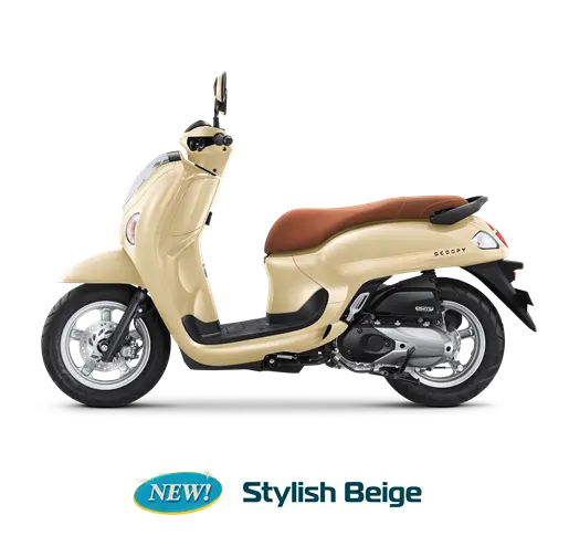 Honda Scoopy Warna Putih Tulang Beige